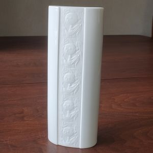 Vtg Rosenthal Bjorn Wiinblad Studio Line Faces in Relief White Porcelain Vase